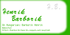 henrik barborik business card